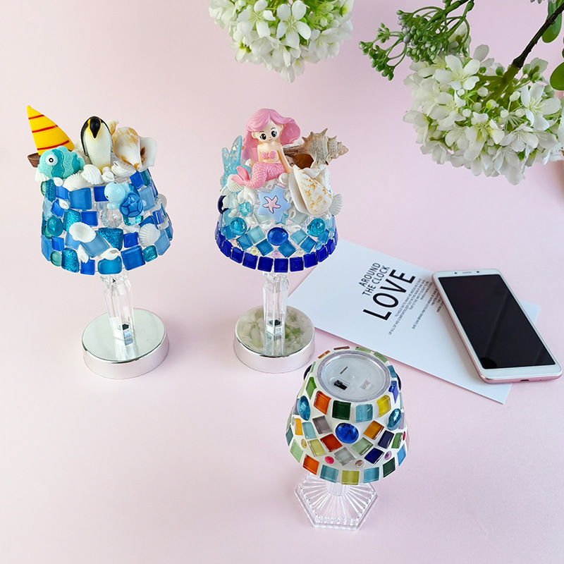 Handmade Small Table Lamp DIY Material Kit Teacher's Day Lamp Mosaic Postpartum Center Team Building Activities Turkey Handmade Small Table Lamp DIY Material Kit Teacher's Day Lamp Mosaic Postpartum Center Team Building Activities Turkey