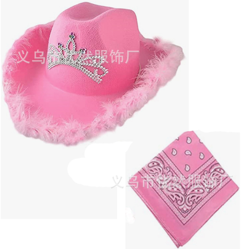 Pink hat + silk scarf