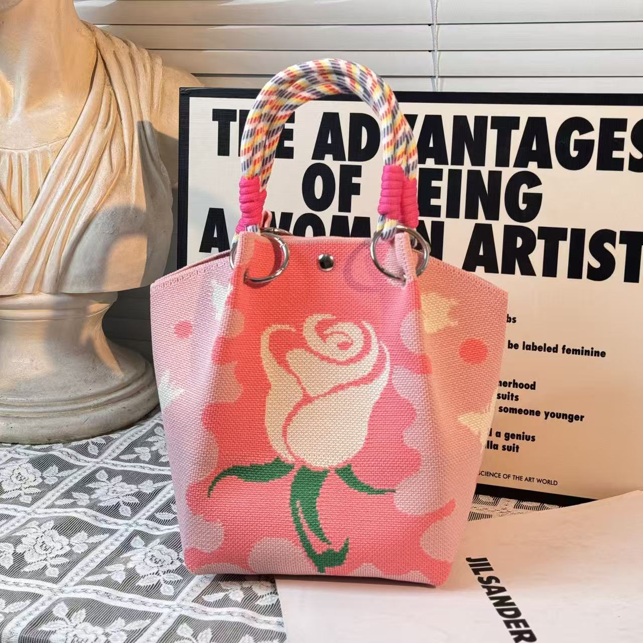 Selección estricta de productos transfronterizos bolsas de punto portátiles de gran capacidad para trabajar bolsas de regalo de comida de viaje