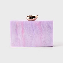 2025女士欧美新款单肩斜跨包星空粉亚克力包时尚婚礼晚宴手拿包