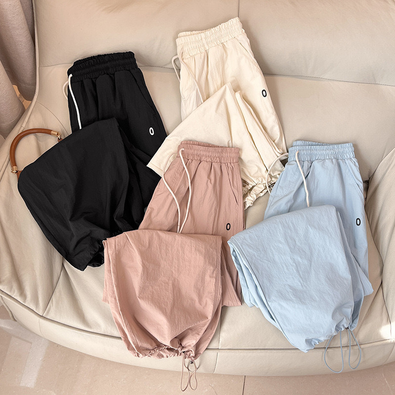 Foreign Trade Women's Thin Quick-drying Paratrooper Pants Three-dimensional Pleated High Waist Loose Wide-leg Pants Straight Casual Pants Mountaineering Pants