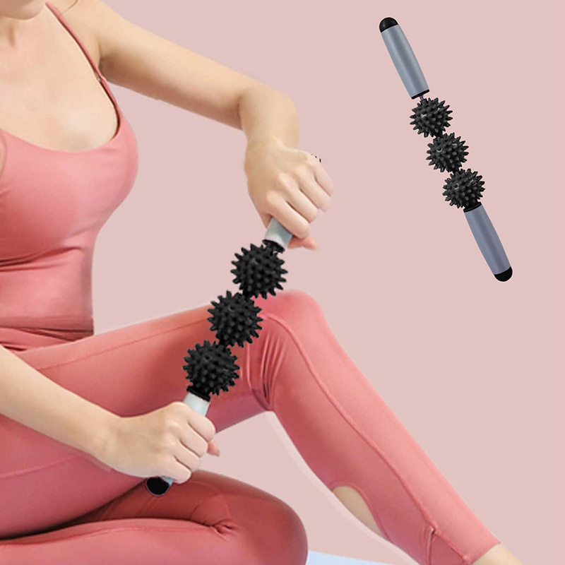 Bolas de erizo relajación musculares de pierna masaje deportivo rodillo equipo de masaje fitness yoga palo de masaje erizo
