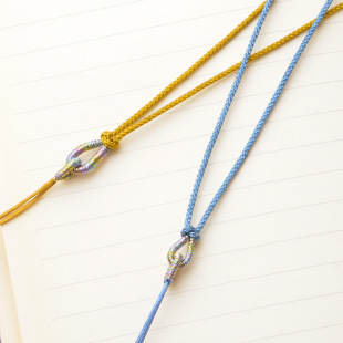 Fine pendant lanyard hand-woven matching rope gold silver jewelry agate jade Amber jade pendant Crystal neck rope