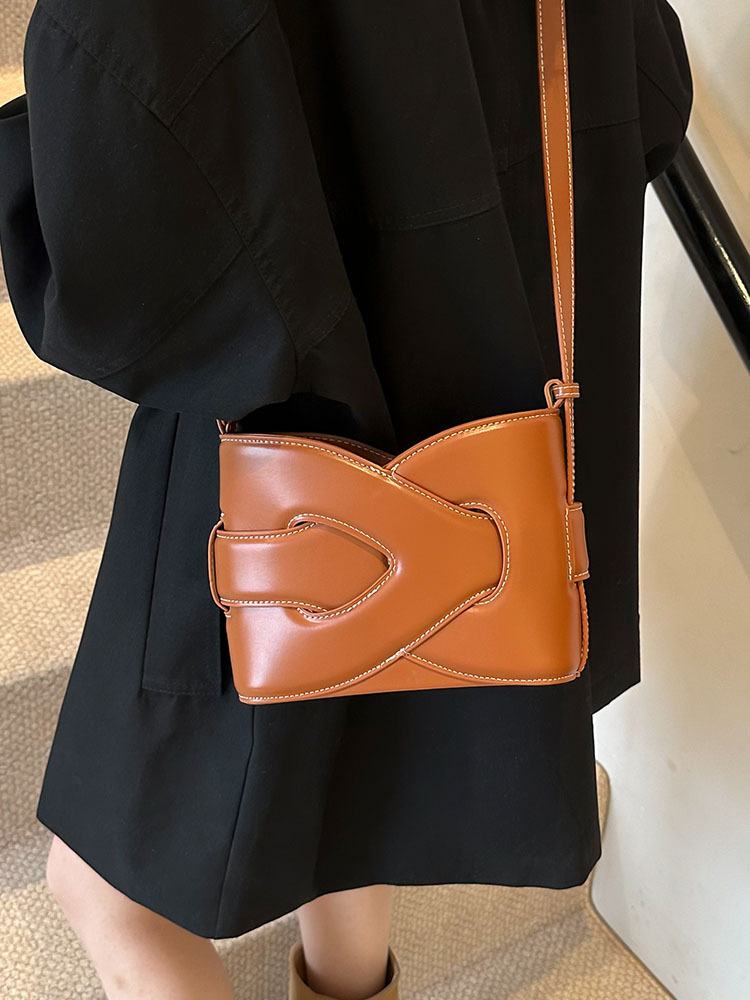 Bolso de Hombro Tipo Cubo para Mujer de PU con Cierre de Cremallera para Uso Diario image 3