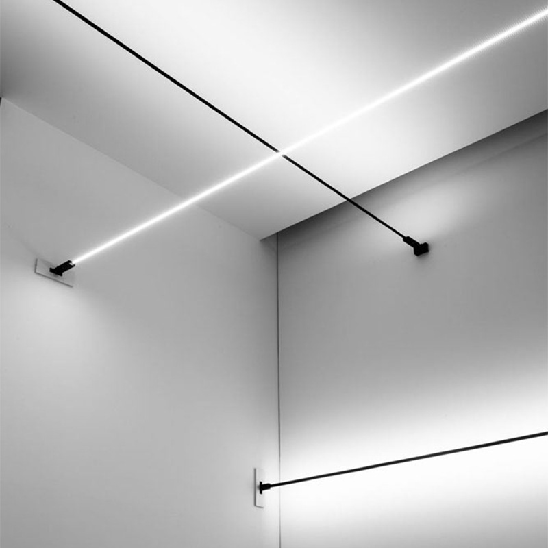 Modern minimalist style LED aisle skyline steel strip lamp Zhongshan cob anti-glare living room linear headboard lamp
