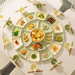 大皿セットセラミック皿プレート食器セットギフトボックス家族パーティーホーム高価値皿プレートコンビネーションプレート