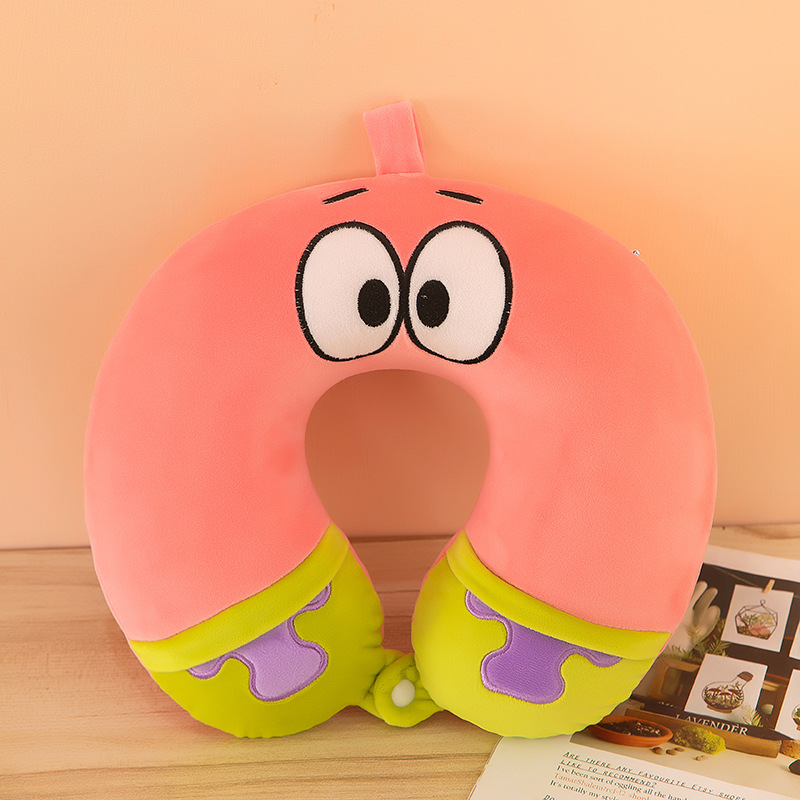 Almohada en forma de U de negocios, almohada para el almuerzo de oficina, viaje de negocios, almohada para el cuello de rebote lento, almohada en forma de U de espuma con memoria de joroba