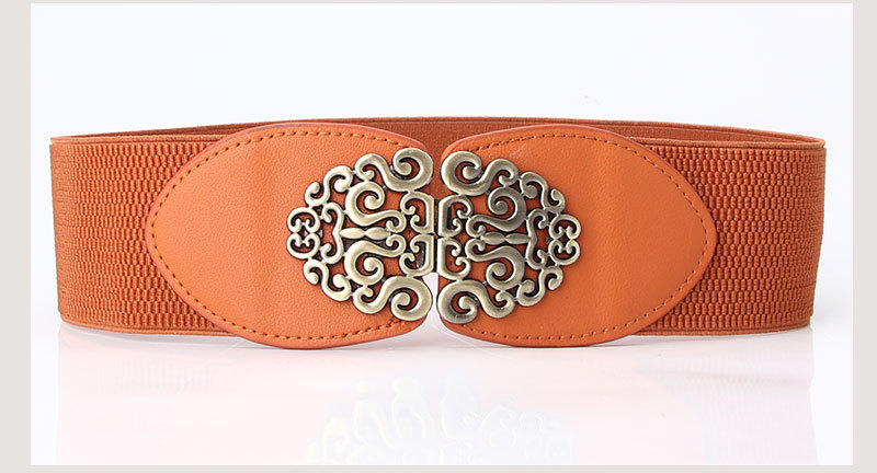 Retro Simple Carved Double Buckle Belt display picture 9