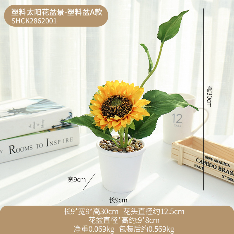 Bonsai de flores de sol - plástico A ☆