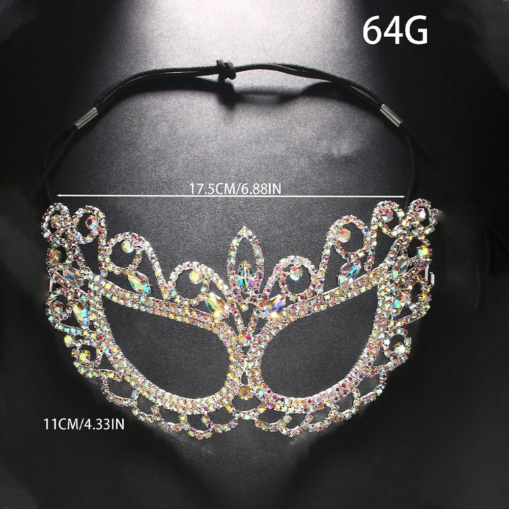 Europa y los Estados Unidos nueva máscara hueca de color temperamento máscara de diamante accesorios de moda máscara femenina