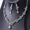 Zirconium, pendant, set for bride, cheongsam, evening dress