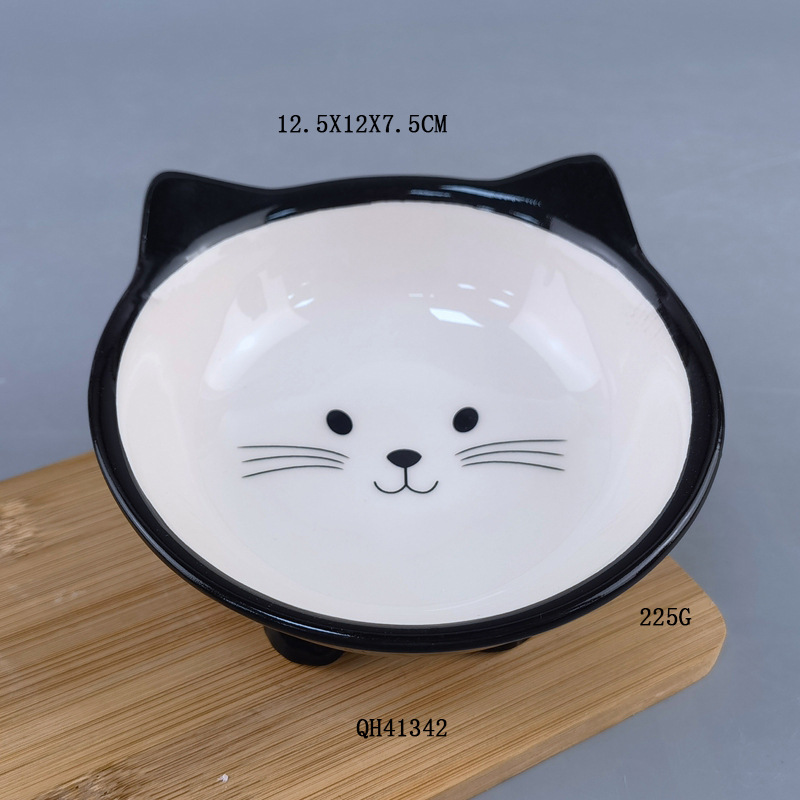 Tazón para gatos cuidadosamente seleccionado Tazón para mascotas de cerámica de dibujos animados lindo Tazón para perros Tazón individual para perros Tazón para beber Tazón para mascotas