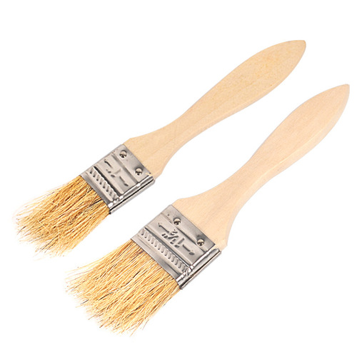 BBQ Pig Hair Brush Wooden Handle Brush Seasoning Oil Brush Barbecue Tools BBQ Outdoor Grill Wholesale
