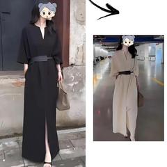 秋季新款时尚显瘦气质女士网红洋气连衣裙百搭