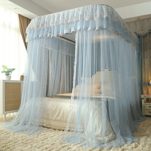 U-shaped rail extension three-door mosquito net track court floor princess style 1.5m/1.8m bed double household