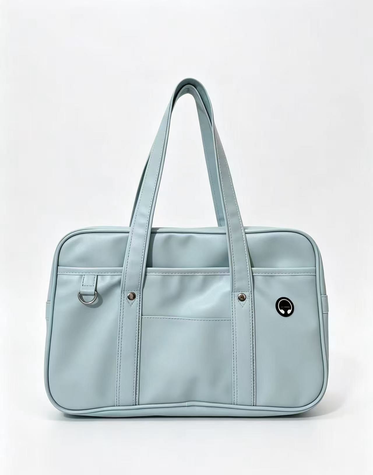 Sky blue (includes woven ribbon, long shoulder strap, and pom-pom)