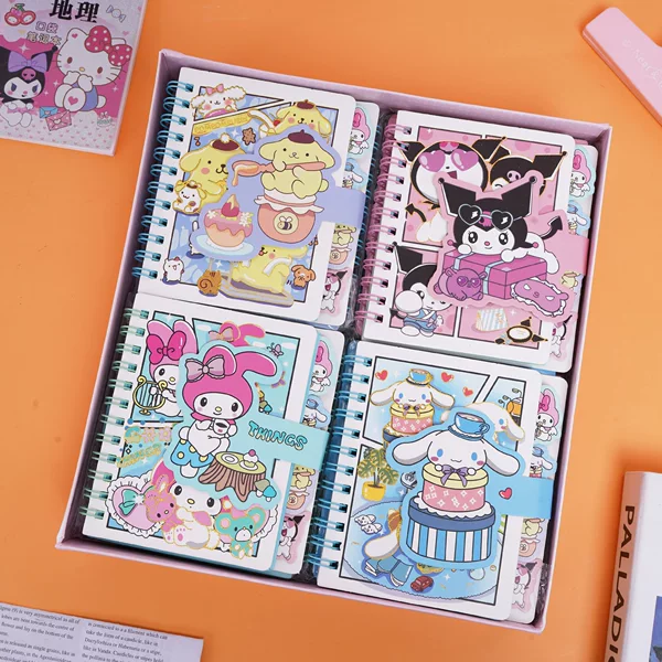 XQ-6406 Sanrio Coil Book Ins Cartoon A7 Loose-leaf Notepad Student Learning Stationery Wholesale