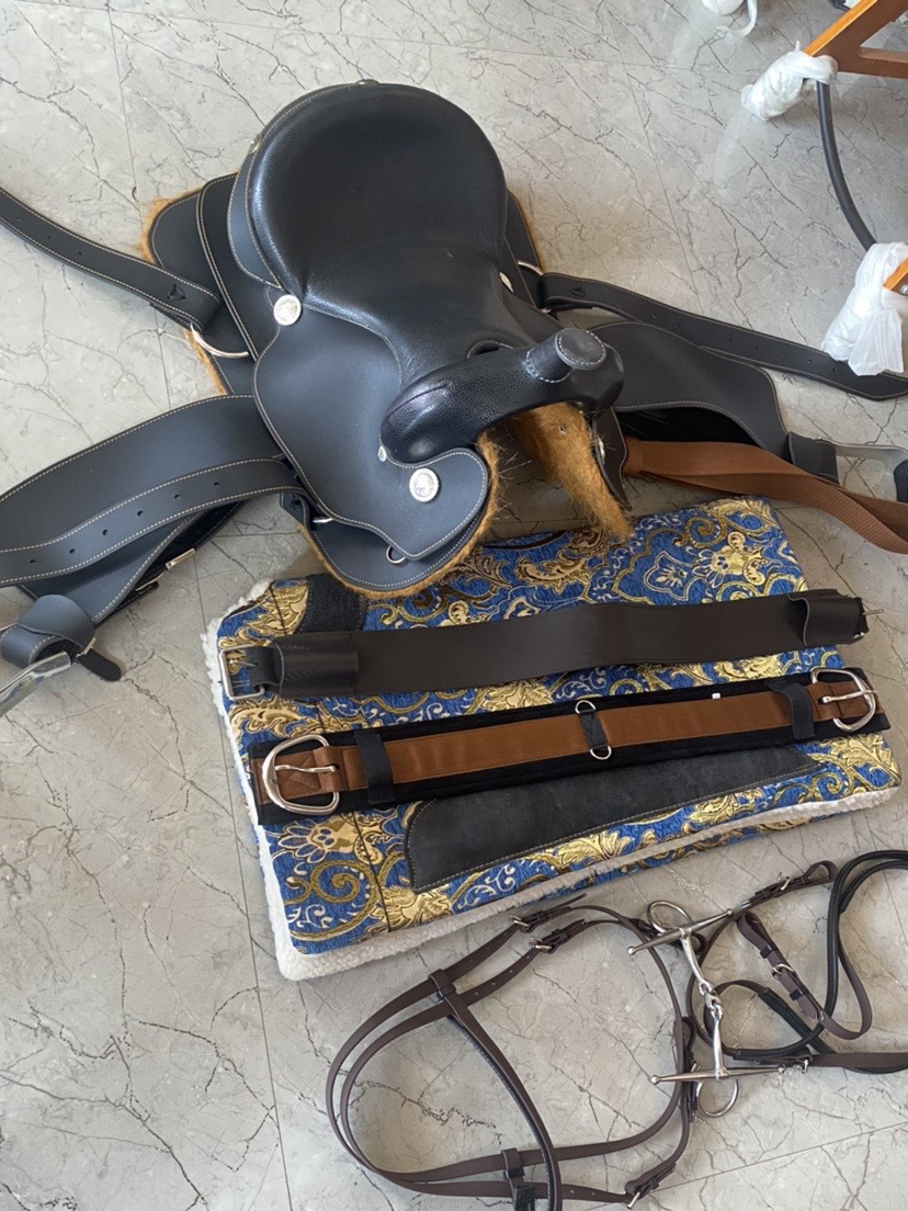 Western Saddle Riding Western Horse Saddle Wild Riding Western Saddle Complete Set of Accessories Cowboy