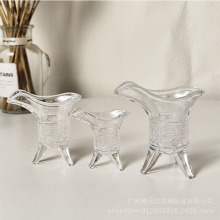 仿古帝王杯白酒杯分酒器玻璃小酒樽一口杯爵杯个性小酒杯烈酒杯子