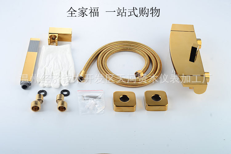 Wholesale brass waterfall bathtub faucet, hotel exposed black bathtub side cold and hot shower head set undefined