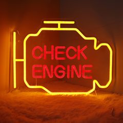 国境を越えたアマゾンledネオンCheck Engineエンジンパターンのパーソナライズされた壁面発光装飾