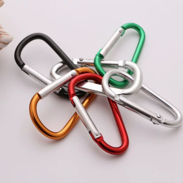 4-8 outdoor mountaineering buckle aluminum alloy mountaineering buckle small size D word climbing hook quick hanging buckle wholesale in stock
