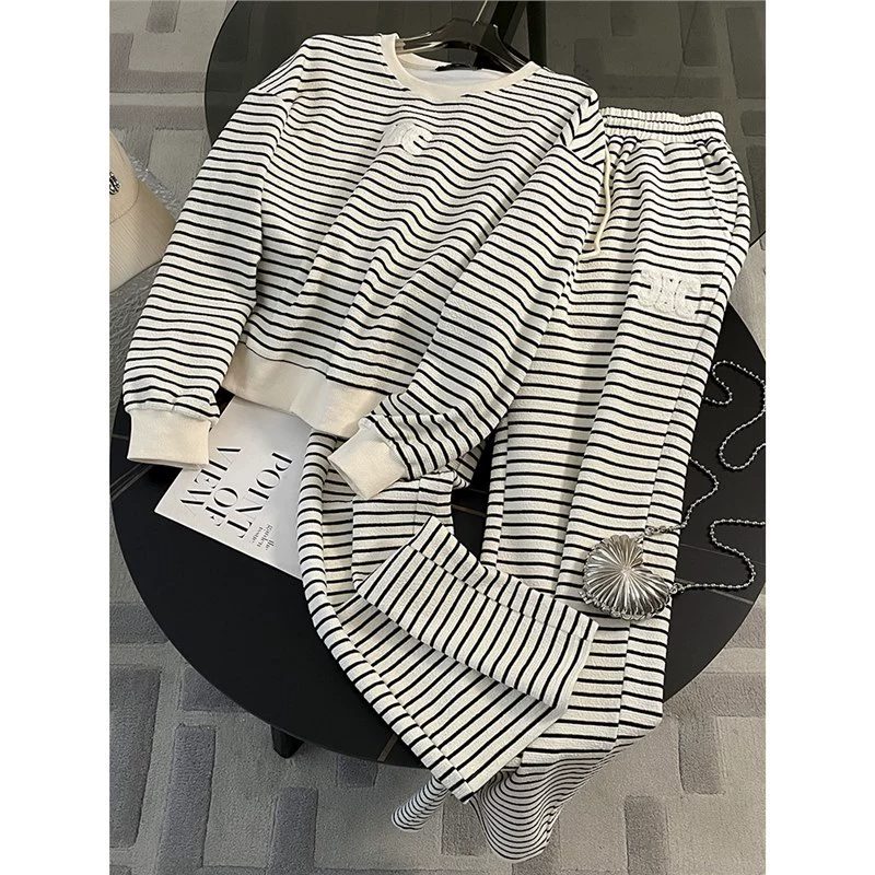 Демисезонный спортивный костюм для отдыха, комплект, толстовка, брюки, городский стиль