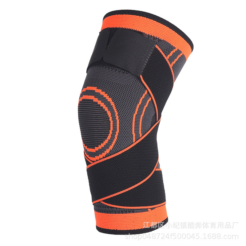 Deporte transfronterizo prensado banda de punto nylon rodilla protección deportiva unidireccional rodilla protección deportiva de montaña