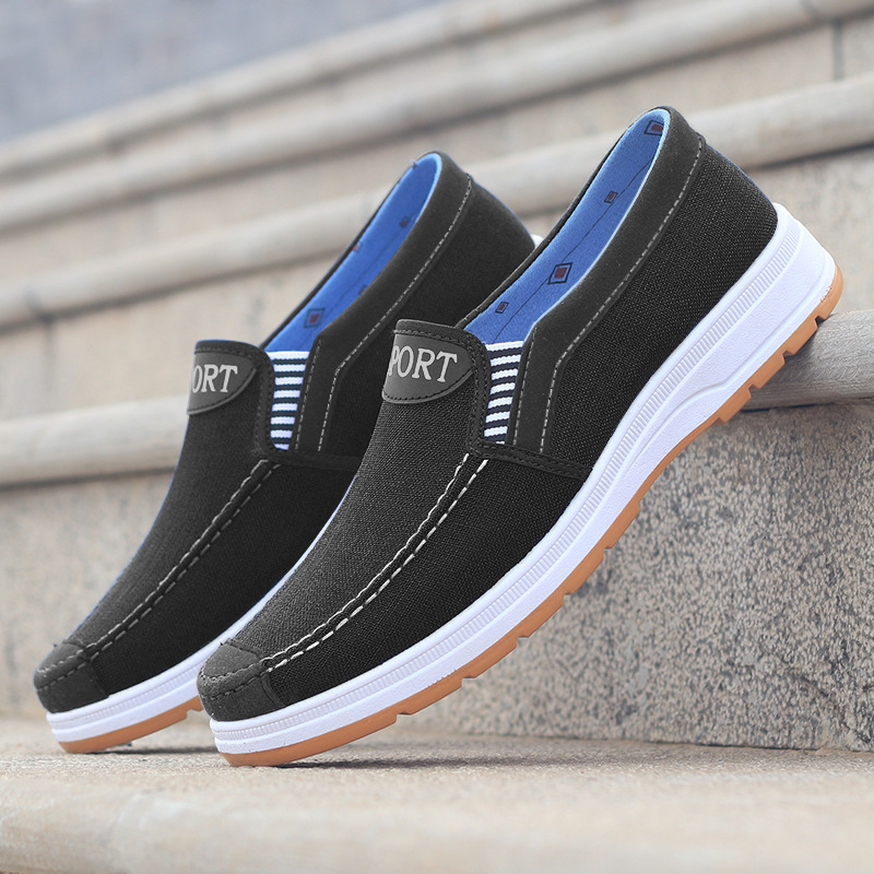 Zapatos de lona de verano para hombres viejos zapatos de tela de Beijing zapatos casuales respirables zapatos de conducción de zapatos de trabajo de un solo pie