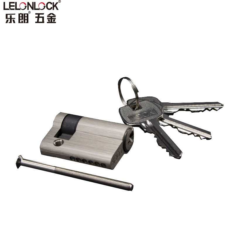 Estándar europeo 45mm cobre cerradura cilindro calabaza media cerradura cilindro invisible puerta cerradura accesorios completo cobre llave media cerradura cilindro