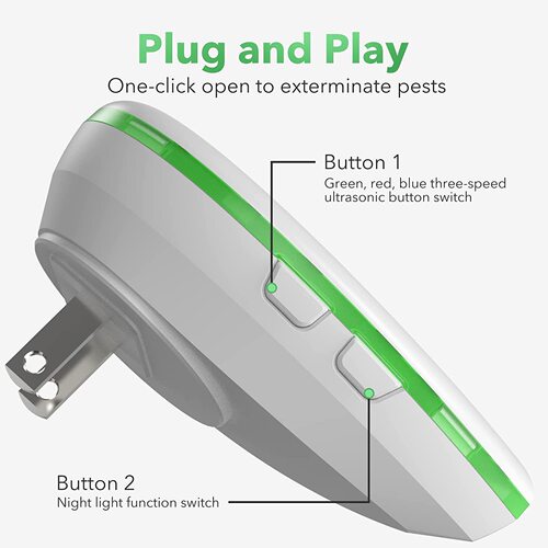 New foreign trade product ultrasonic mosquito repellent Indoor plug-in multi-functional insect repellent LED night light mouse repeller