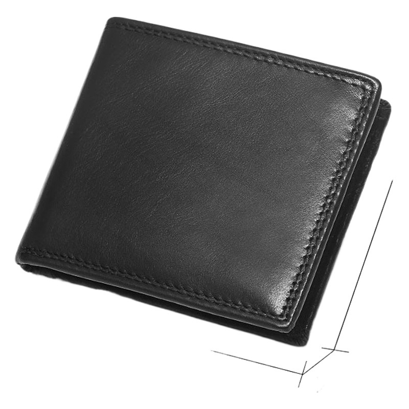 Cross-Border men's leather short wallet RFID anti-magnetic anti-theft brush multi-card position cowhide wallet small zipper wallet