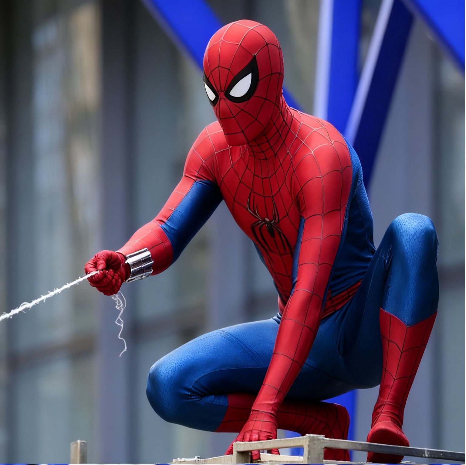 Brand New Red and Blue Classic Spider-Man Jumpsuit Halloween Spider-Man Full-Body Tight Clothing Cosplay