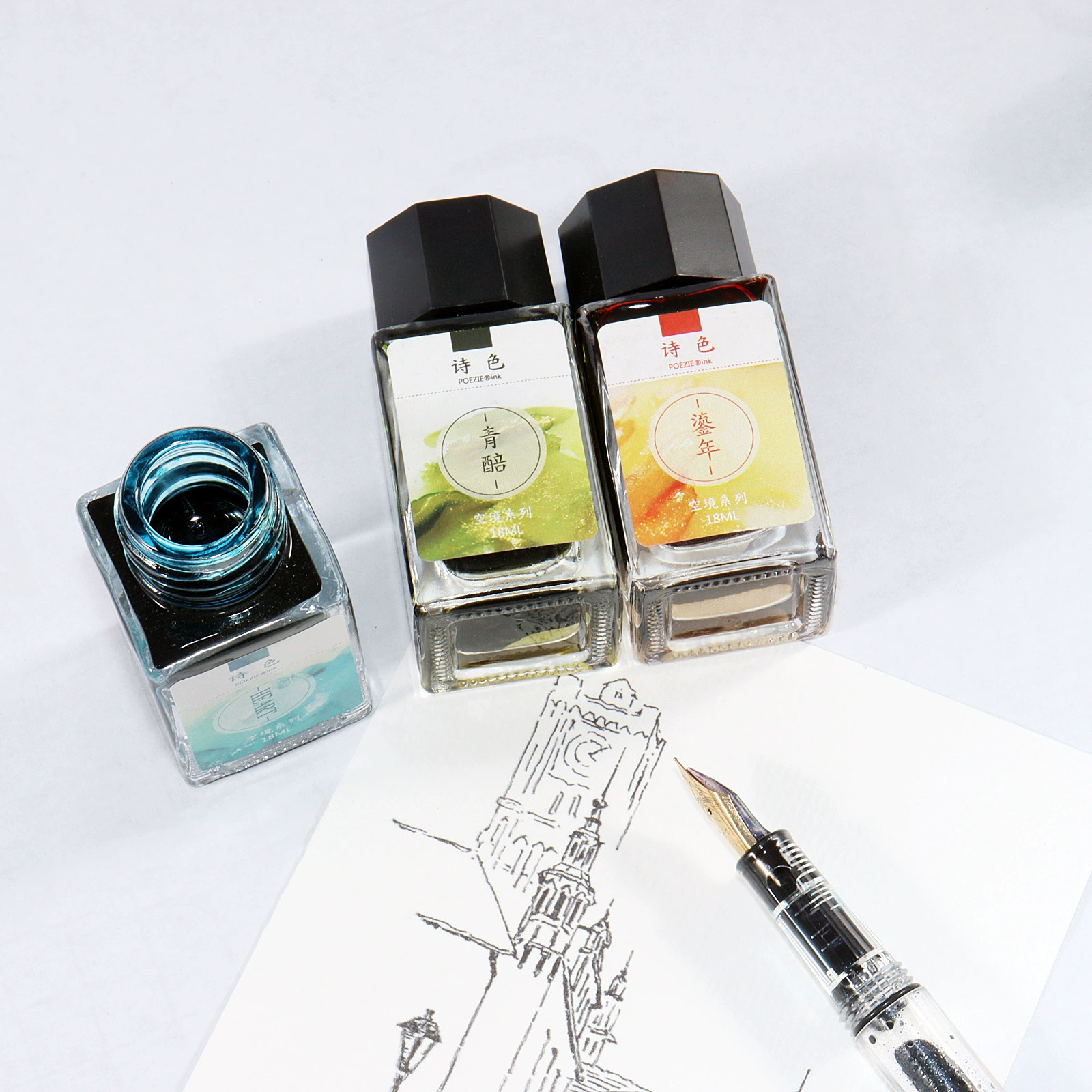 Поэзия Ink, акварель, тонировка пером, флакон, 18 мл