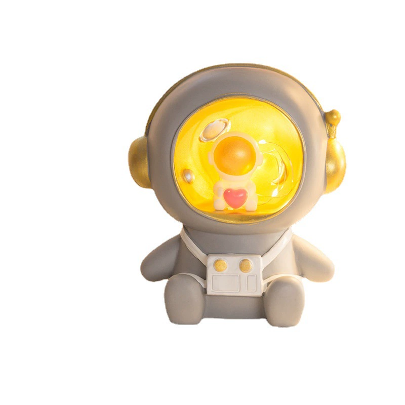Astronaut night light (Nordic) piggy bank, LED bedroom lamp, cute birthday gift