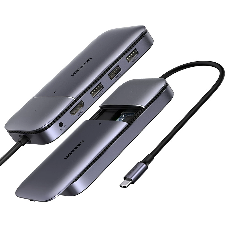 绿联 Typec docking station M.2 solid state hard disk box hub splitter expander hdmi multi-interface sata to ssd