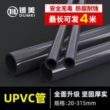 厂家定制PVC-U给水管白灰色农业灌溉养殖工业用管输塑料供水管材