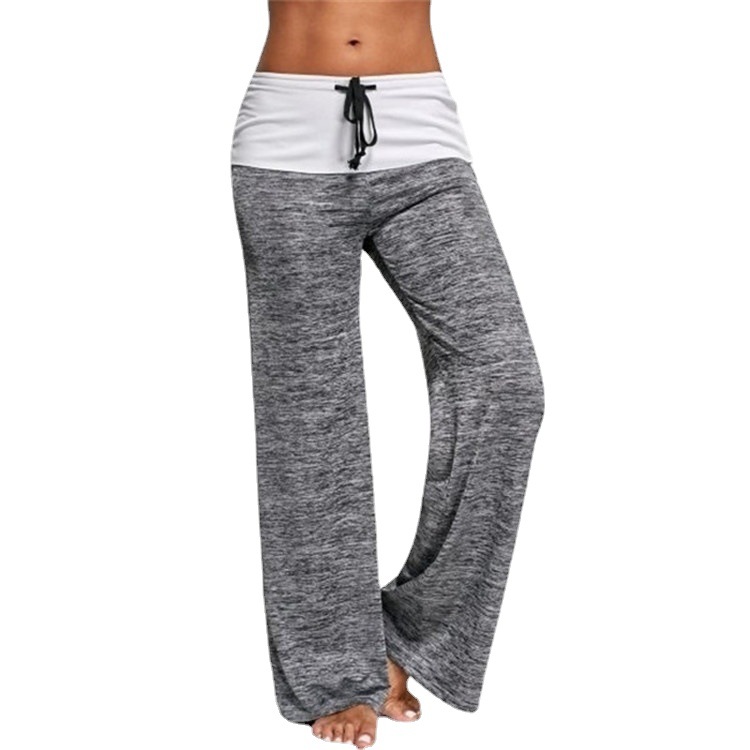 Transfronterizo europeo y americano Comercio exterior nuevo deseo de las mujeres costura yoga Pantalones deportivos de secado rápido pantalones casuales de pierna ancha para mujeres al aire libre image 6