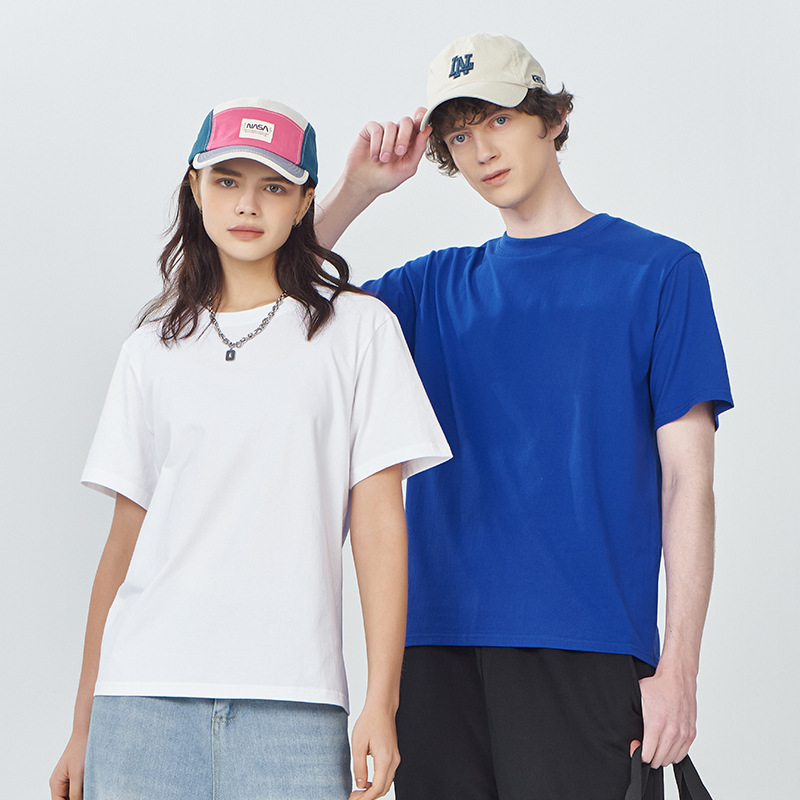69000 Combed Cotton 220g Trendy Brand T-Shirt with Printed Logo Loose Large Size Round Neck Men's T-Shirt 69000 Combed Cotton 220g Trendy Brand T-Shirt with Printed Logo Loose Large Size Round Neck Men's T-Shirt