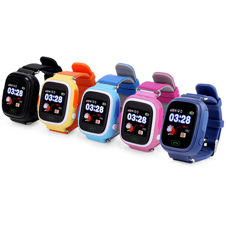 Supply Cross-Border E-Commerce Russian English Q90 Kidsren's Gps Positioning Watch Mobile Phone Touch Screen Sos Call Student