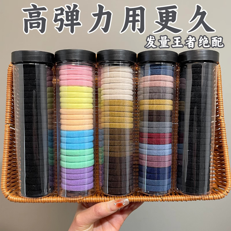 Coletero de Goma Elástica Simple, Sin Costuras, para Cola de Caballo Alta, Cinta para el Cabello, Accesorio para Moño Simple