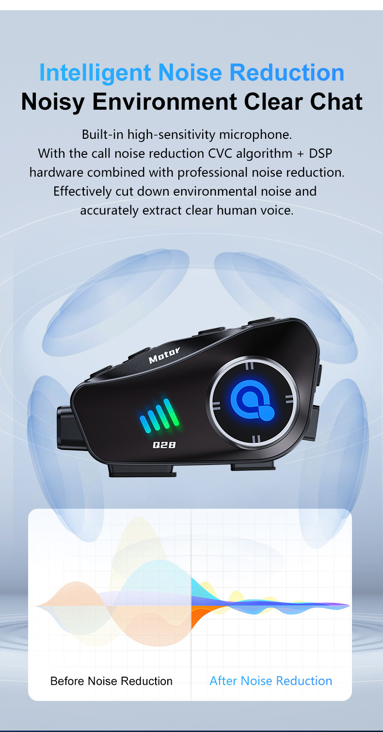 Q28 Helmet Bluetooth Headset Driving Recorder High-Definition Waterproof Motorcycle Helmet Headset Driving Recording Device