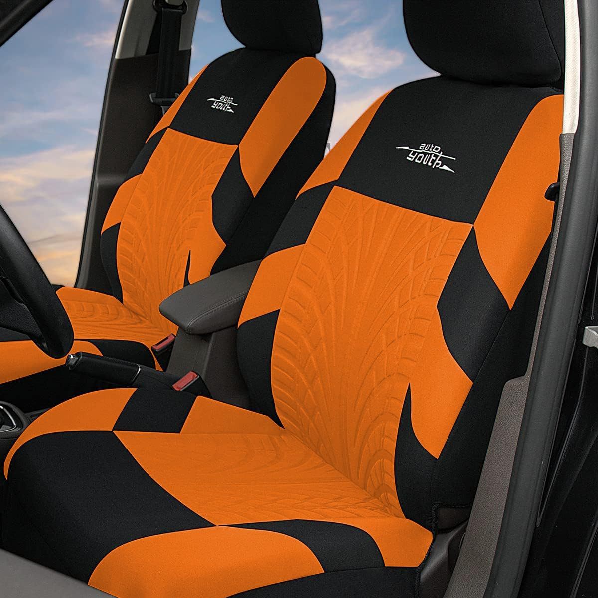 Universal Five-Seater Comfortable Polyester Fiber Car Seat Cover with Letter Embroidery, Press-Stitched Style, Russian Foreign Trade Export