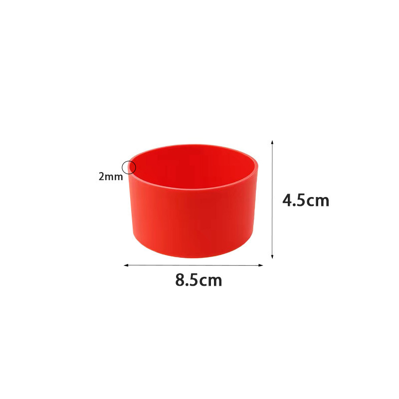 실리콘 컵 슬리브*원형*8.5*4.5cm*빨간색