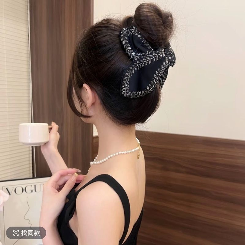韩式设计感叶片麦穗鲨鱼夹百搭高级感发卡后脑勺发抓布艺头饰轻奢|undefined