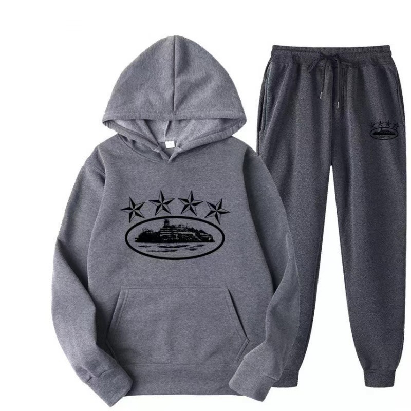 Cross-border trend street suelt sweater set Cortez blanco ropa deportiva para hombres y mujeres hip hop skateboarding set casual