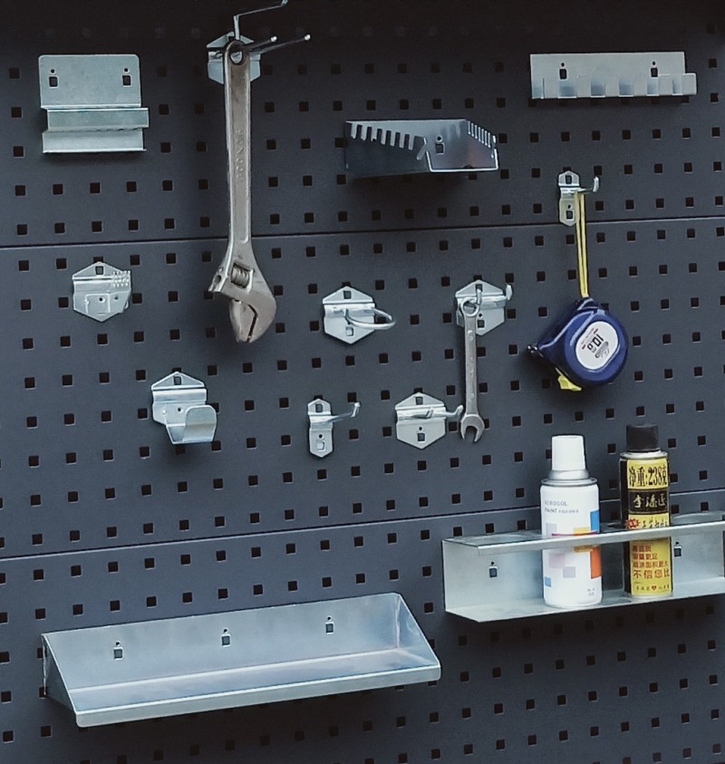 方孔洞洞板钳子挂钩导线螺丝刀扳手洞洞孔板五金工具圆瓶六角挂架