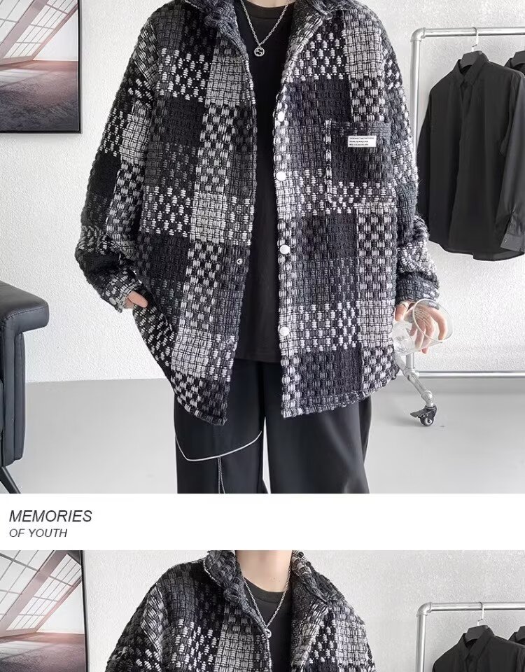 Winter Jacket For Men Thickened Wool Blend Trendy Street Style_voghion.com