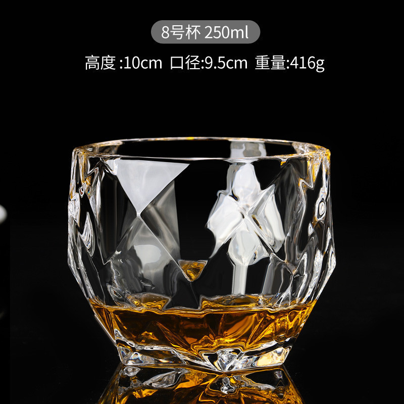 Vaso de whisky, juego de vasos de cristal para el hogar, vaso de licor retro para bar, vaso de cerveza creativo de estilo europeo, estilo ins