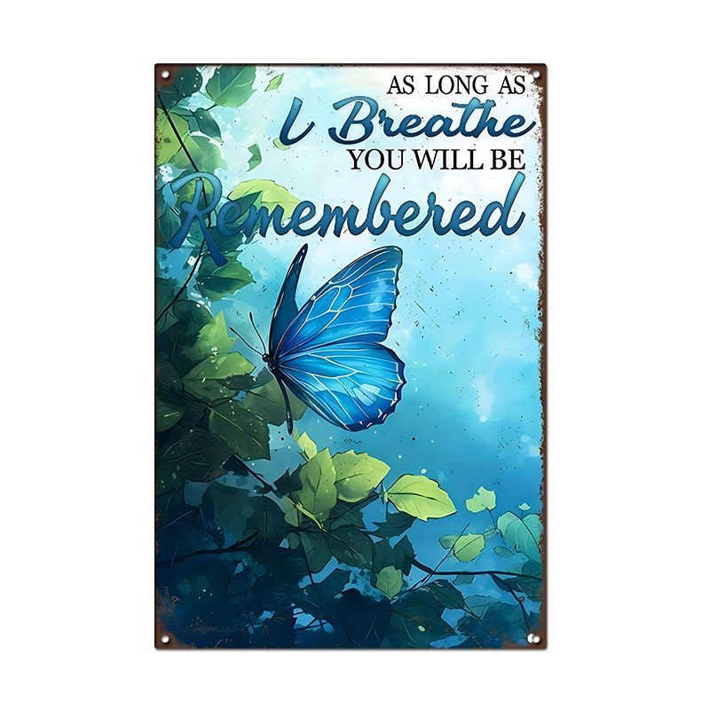 Pintura de hojalata pastoral Flor antigua retro Arte de hierro Pintura colgante pequeña Jardín al aire libre Balcón Decoración de pared Colgante transfronterizo